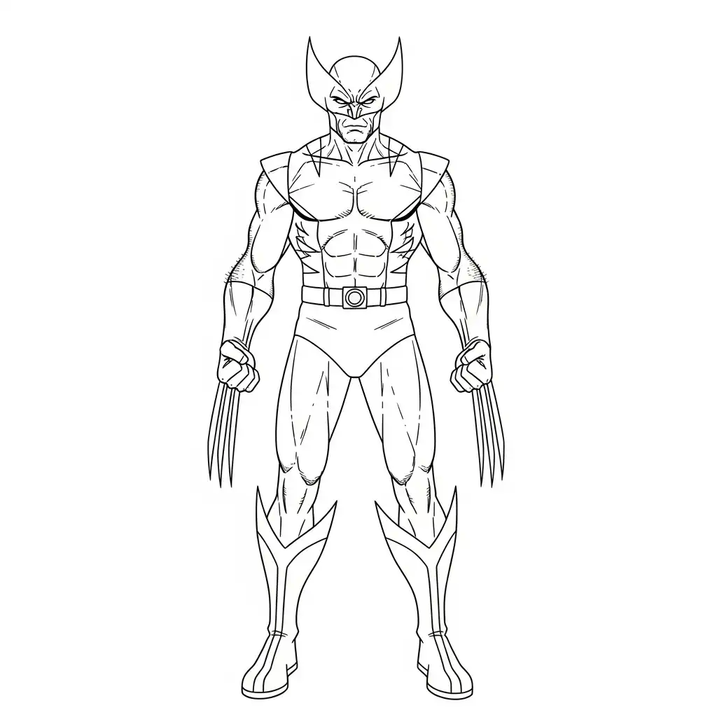 Wolverine para colorear para imprimir gratis