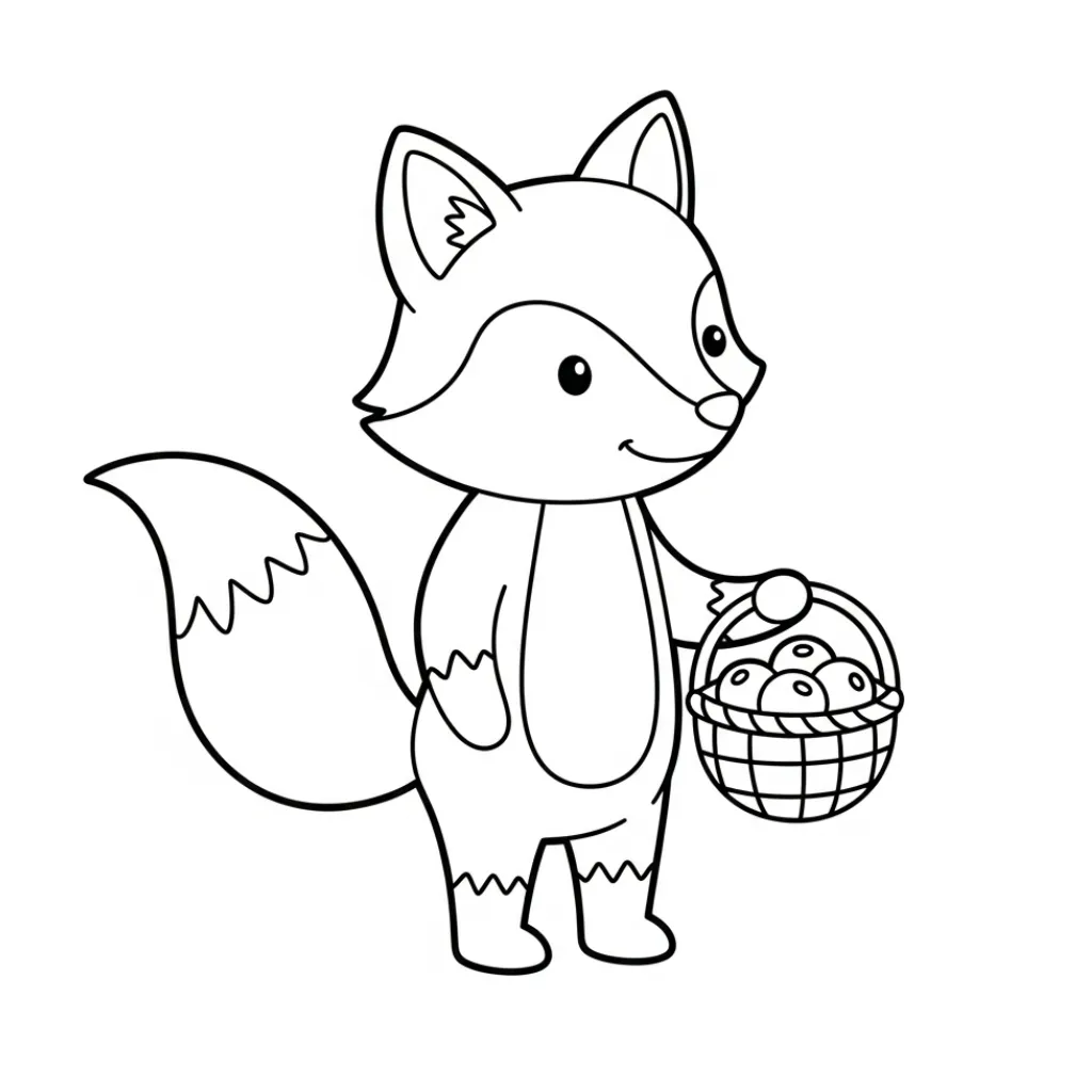 Zorro 12 para colorear para niño de 2 años