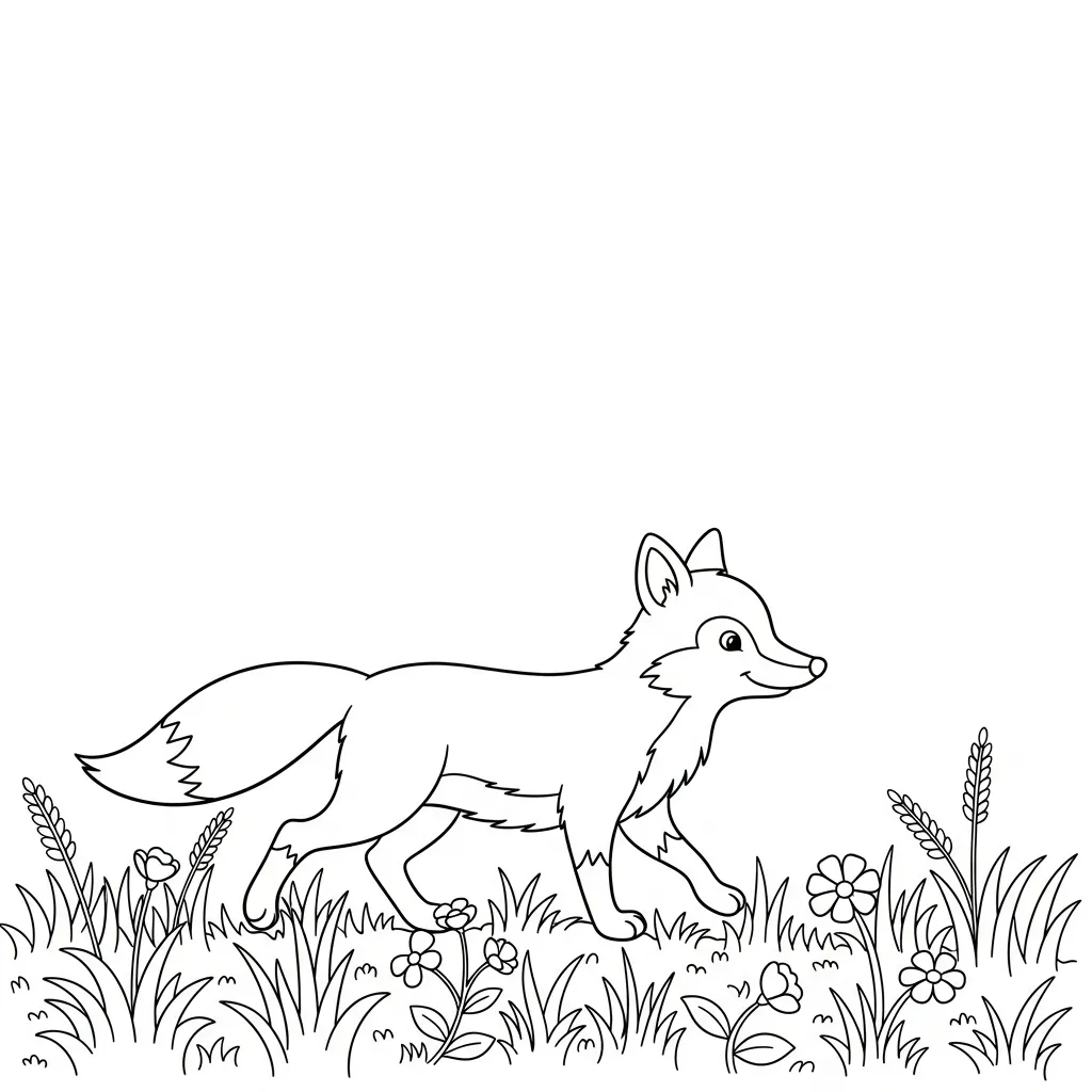 Zorro 14 para colorear para niños para imprimir gratis