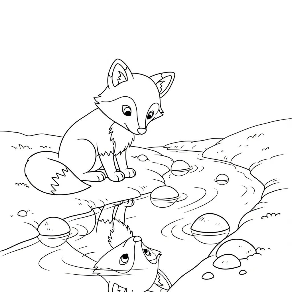 Zorro 15 para colorear para niño de 2 años