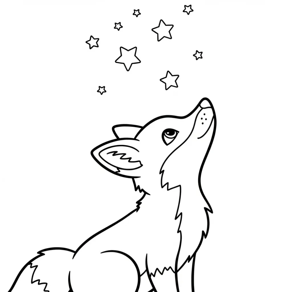 Zorro 5 para colorear educativo para niño