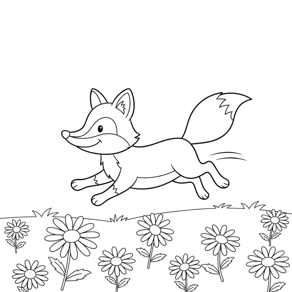 Zorro 6 para colorear para imprimir para niño de 8 años