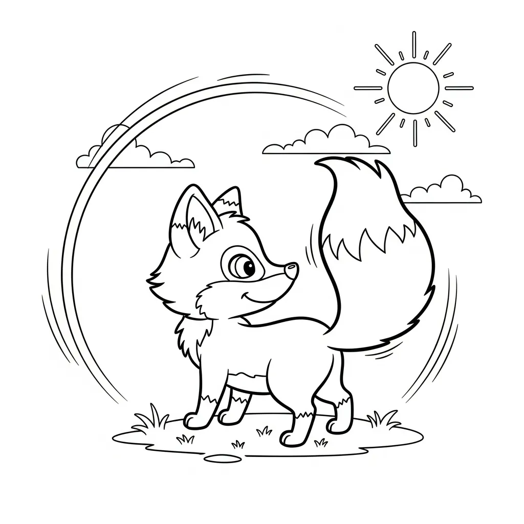 Zorro 7 de niño para colorear para imprimir