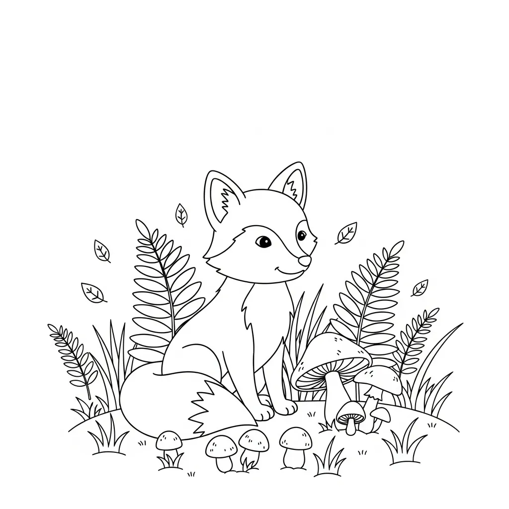 imagen para colorear Zorro 8 niño