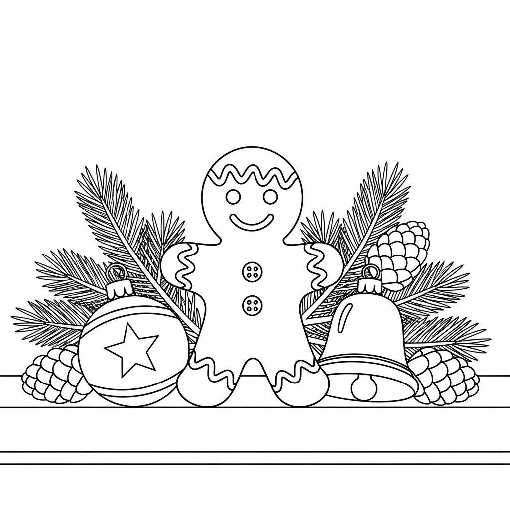 Hombre de Jengibre 1 para colorear para niño de 2 años