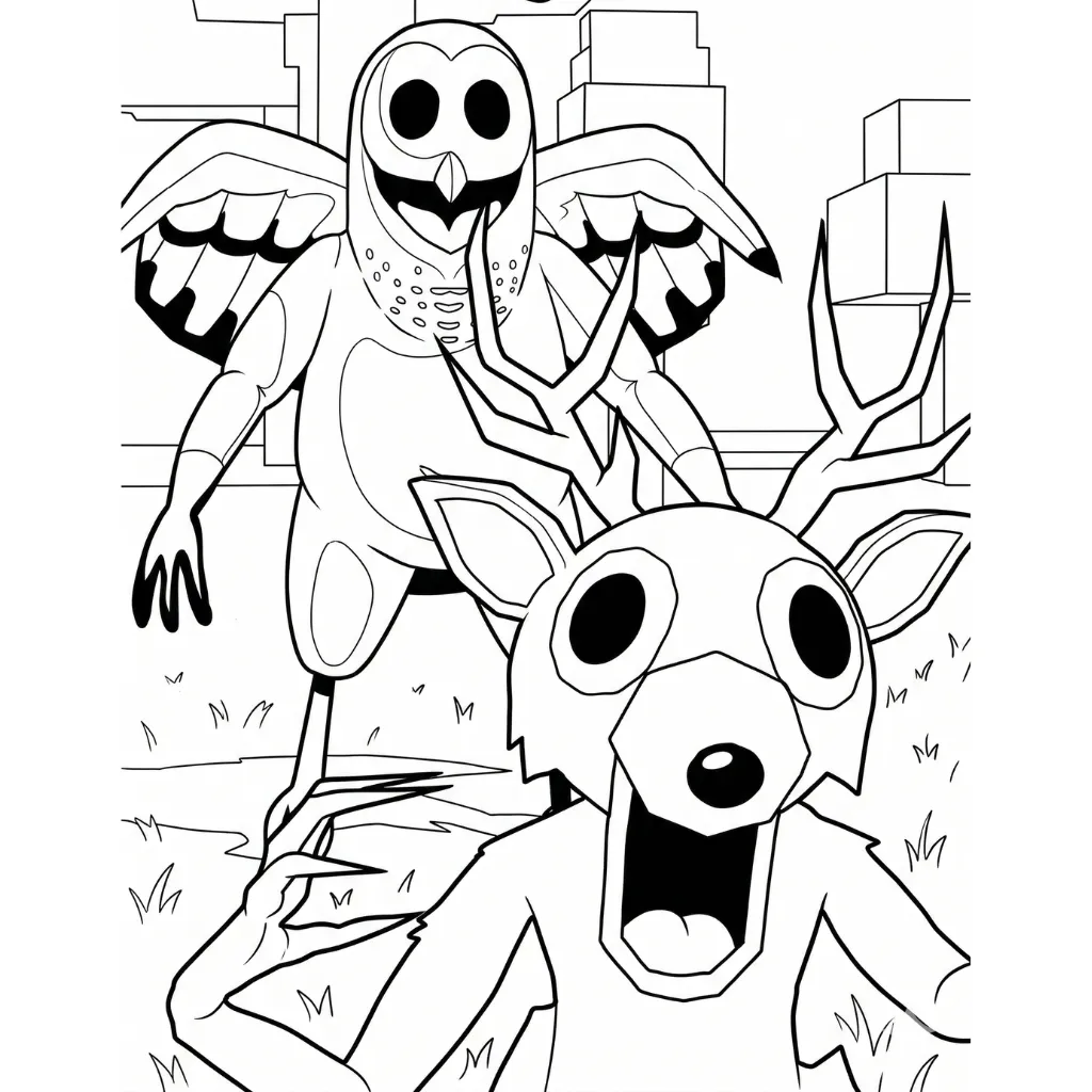 99 Noches en el Bosque 19 para colorear en línea para niño