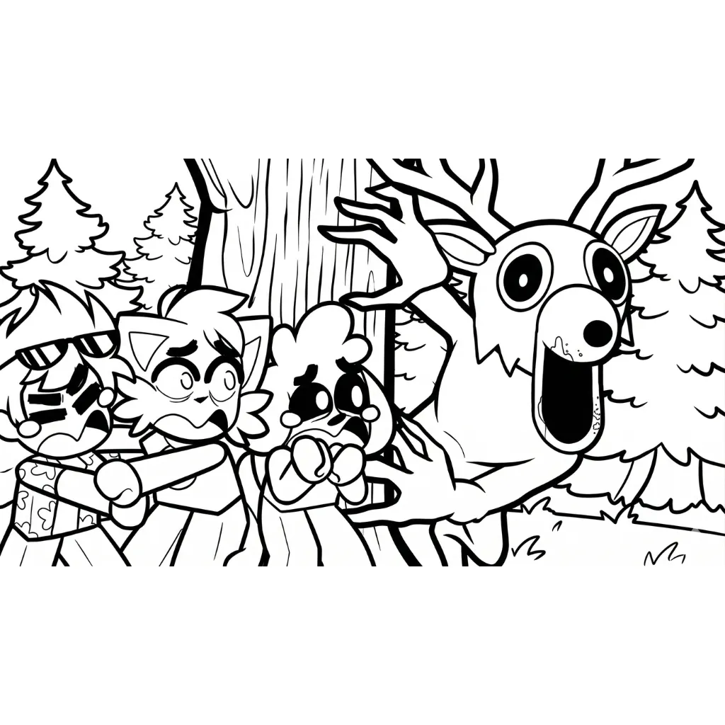 99 Noches en el Bosque 20 para colorear gratis para niños