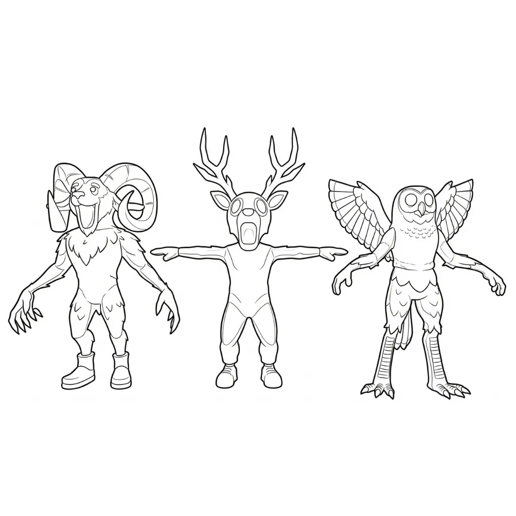 99 Noches en el Bosque 24 para colorear para niño de 5 años