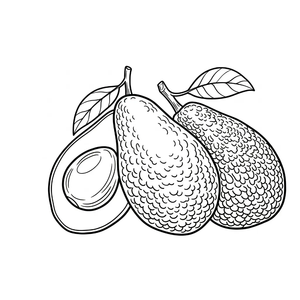 Aguacate 12 para colorear para niño de 8 años