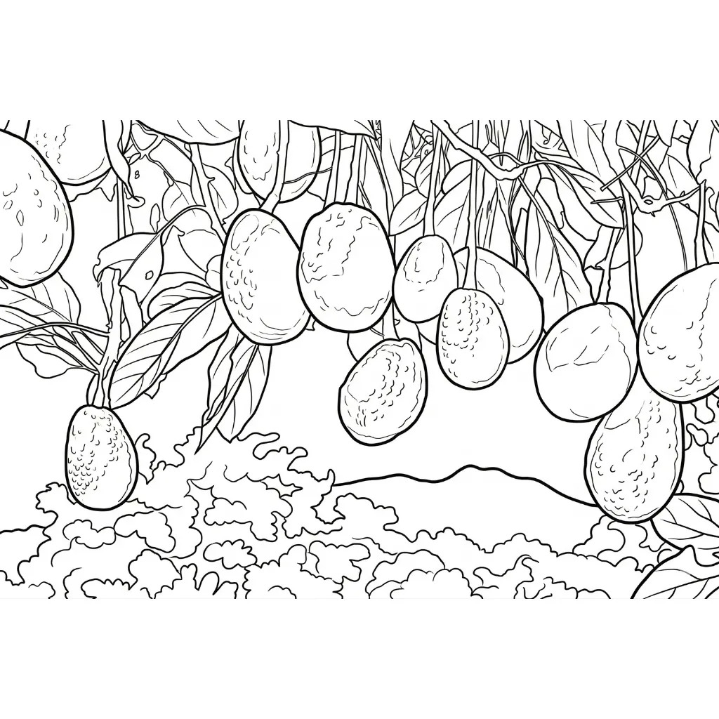 Aguacate 15 para colorear para niños para imprimir gratis