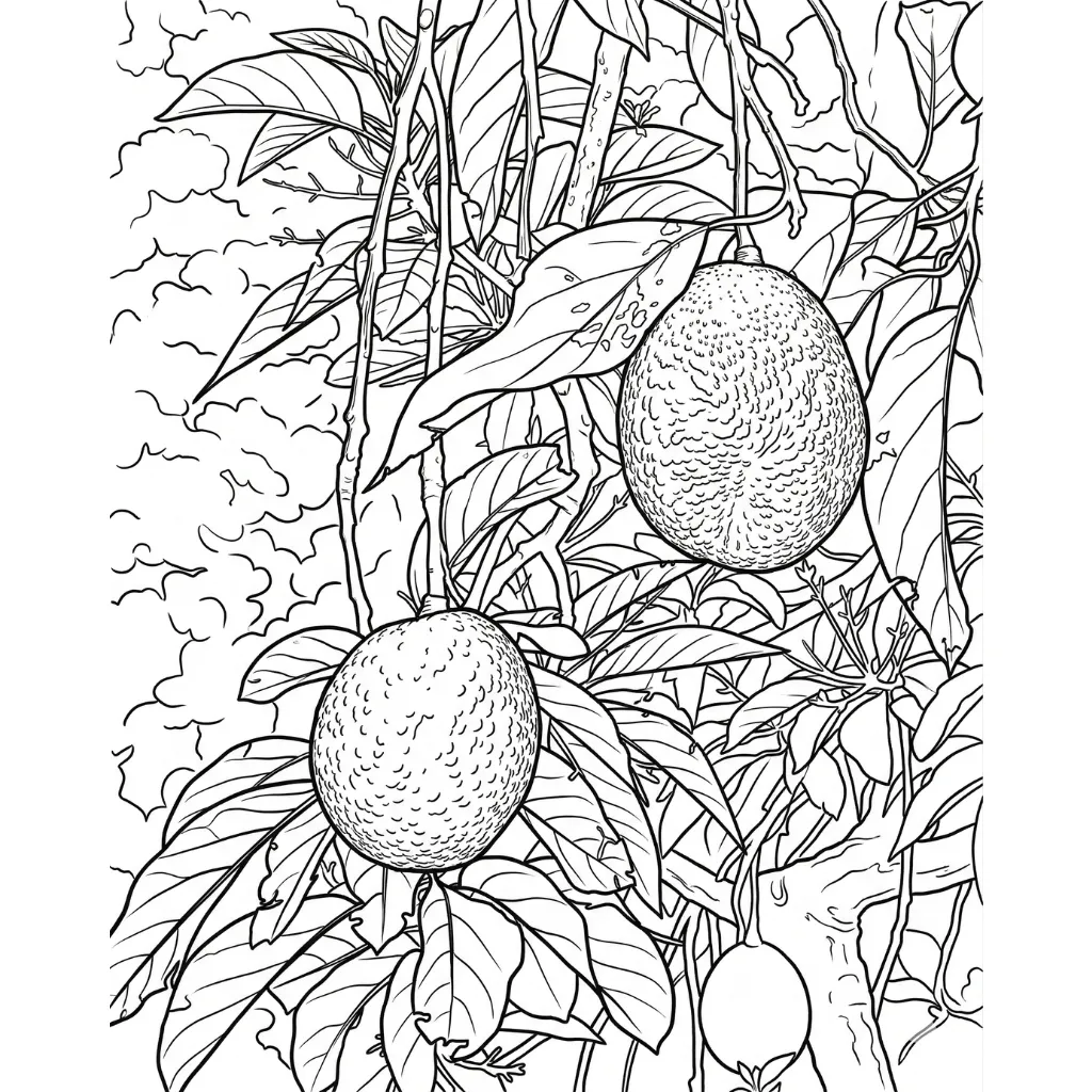 Aguacate 6 para colorear para niño de 4 años