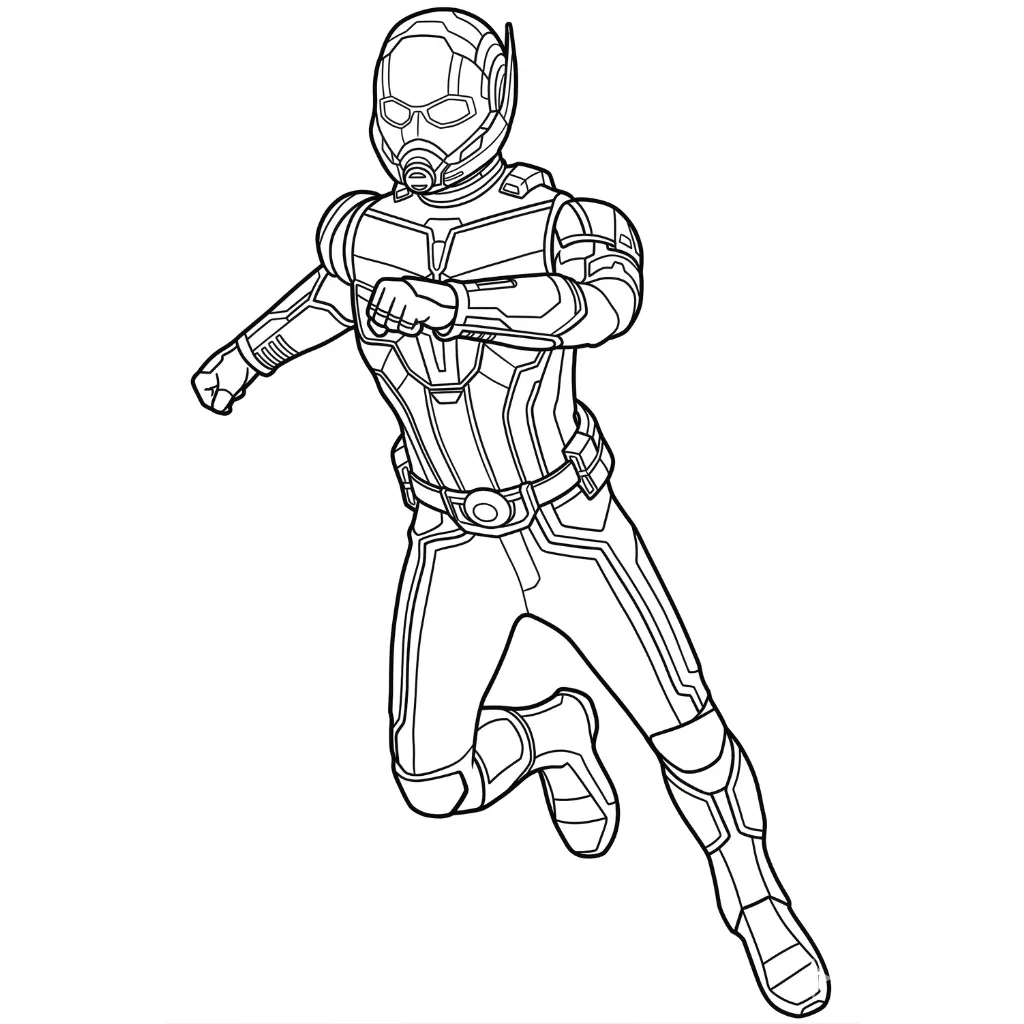Ant Man 12 para colorear en línea para niño