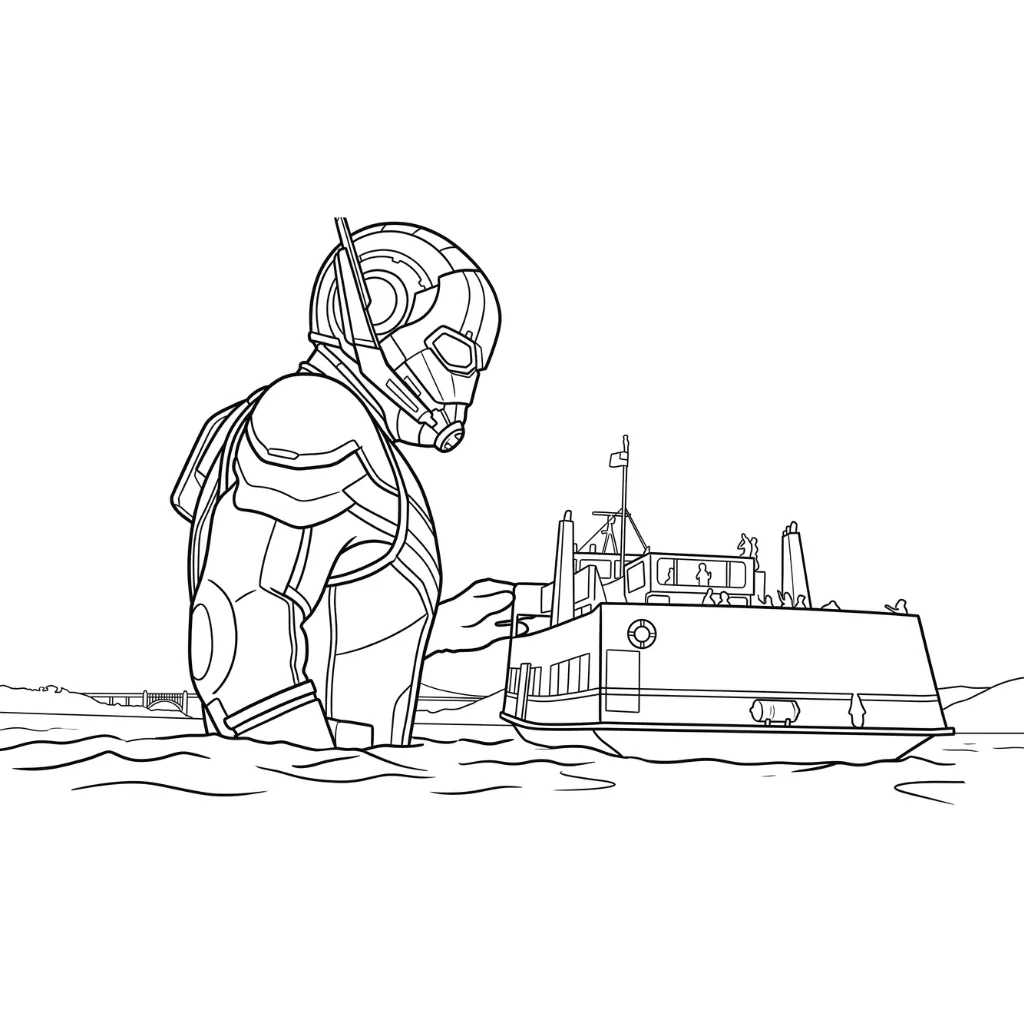 Ant Man 14 para colorear para niño