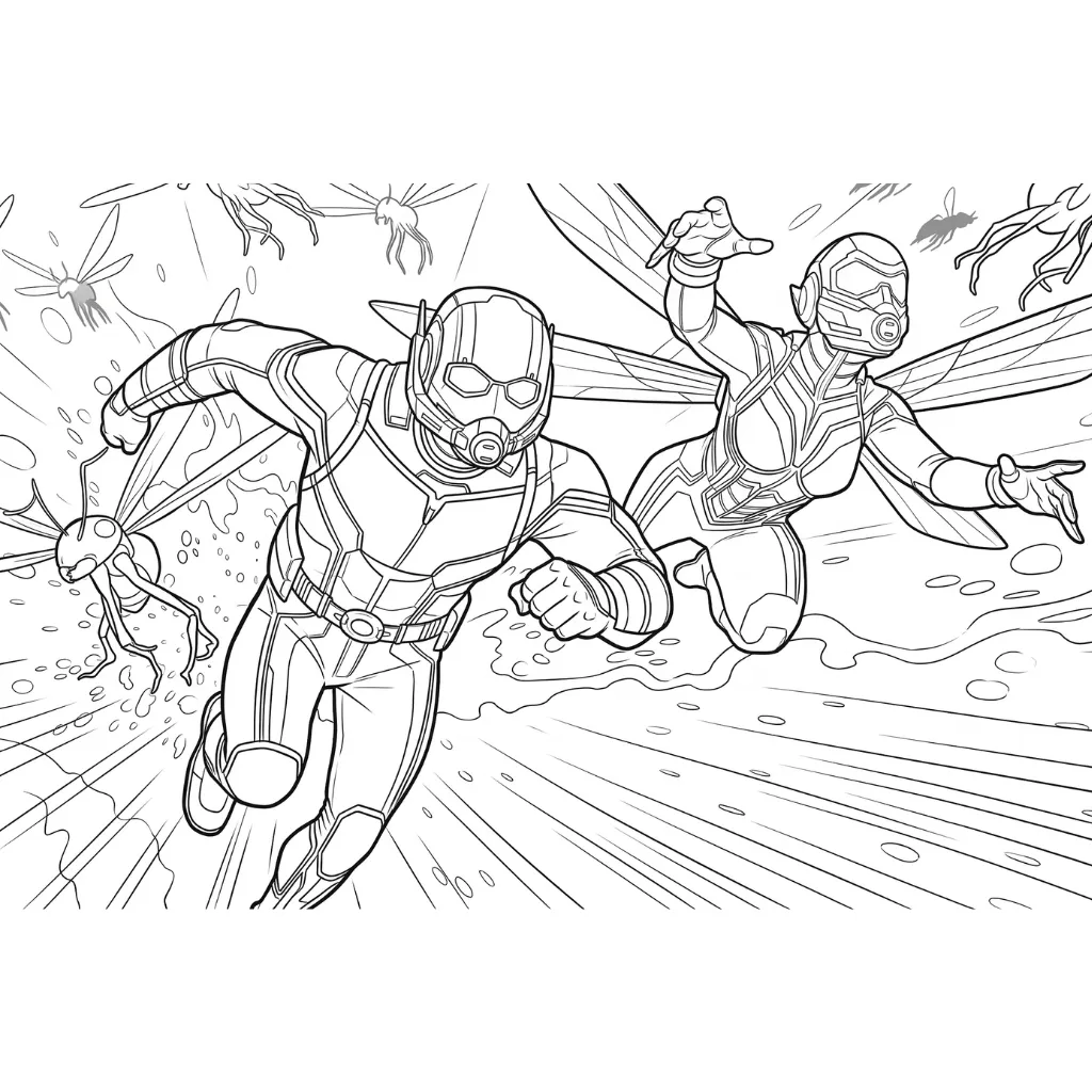 imprimir Ant Man 15 para colorear gratis