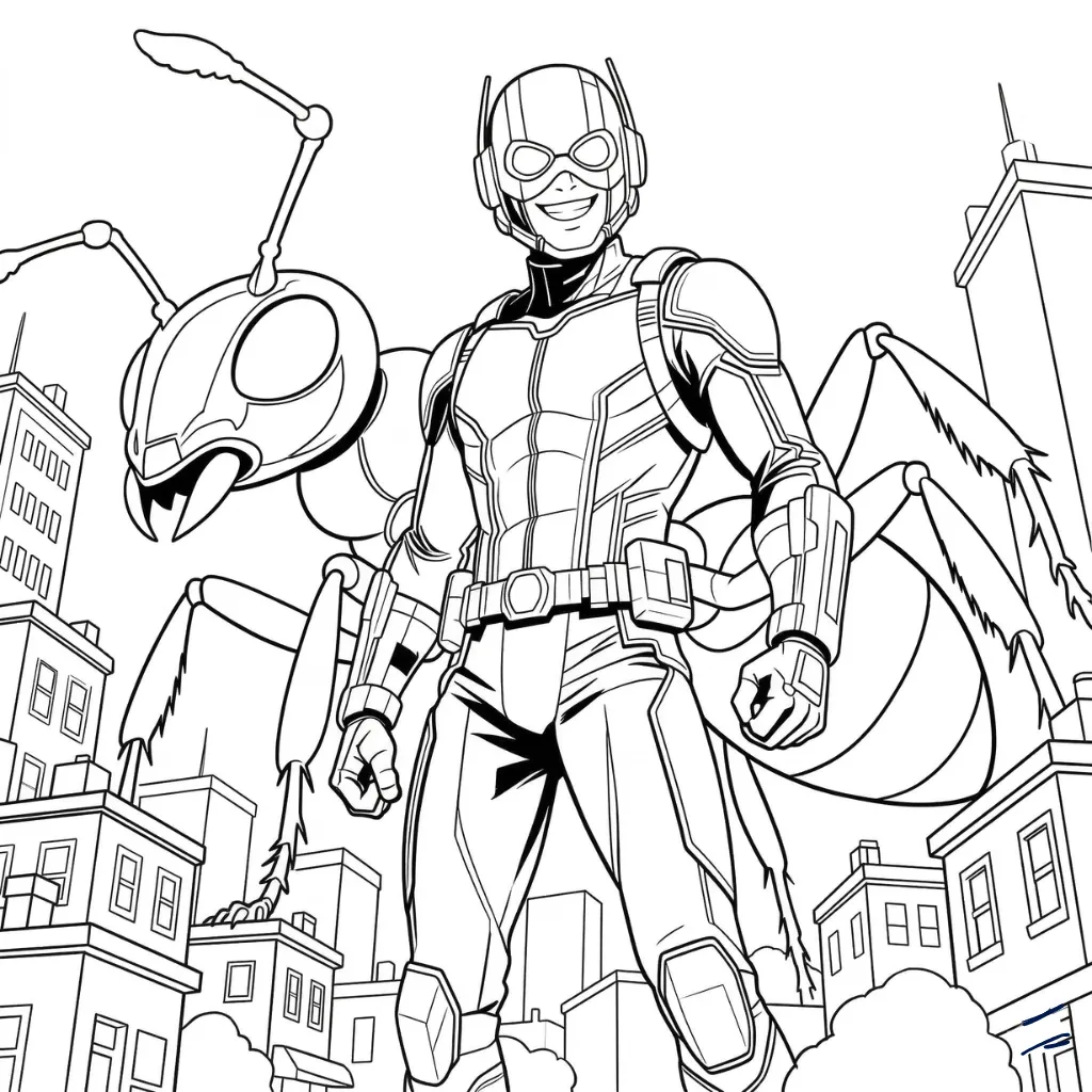 Ant Man 17 para colorear gratis