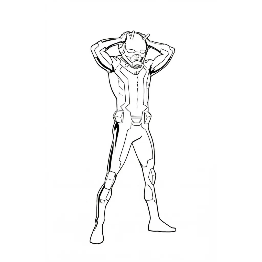 Ant Man 18 para colorear y recortar