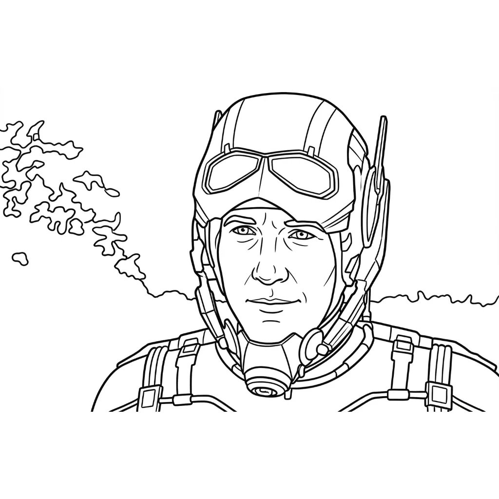 Ant Man 5 para colorear para niño de para imprimir