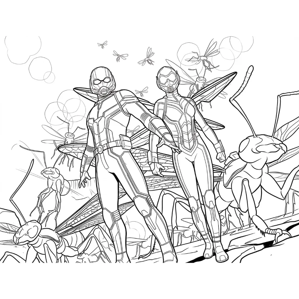 imprimir Ant Man 6 para colorear para niño