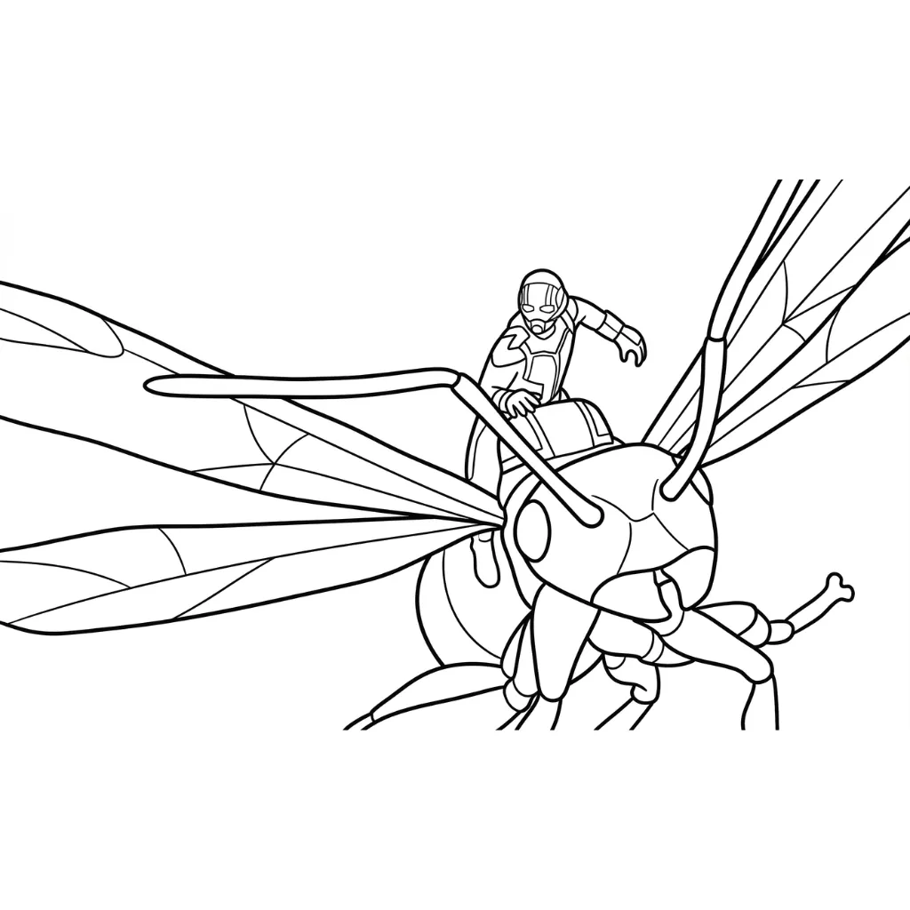 Ant Man 8 para colorear para niño de para imprimir