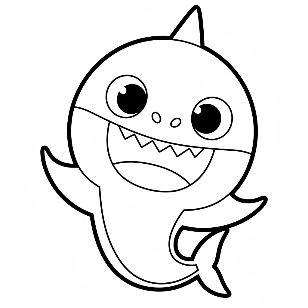 Baby Shark 16 para colorear para imprimir