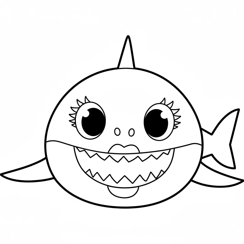 Baby Shark 21 para colorear gratis