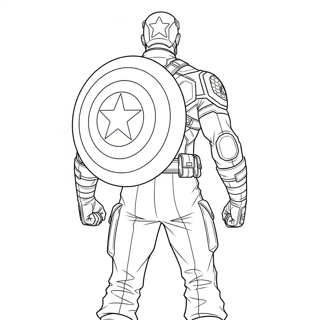 Captain America para colorear para imprimir
