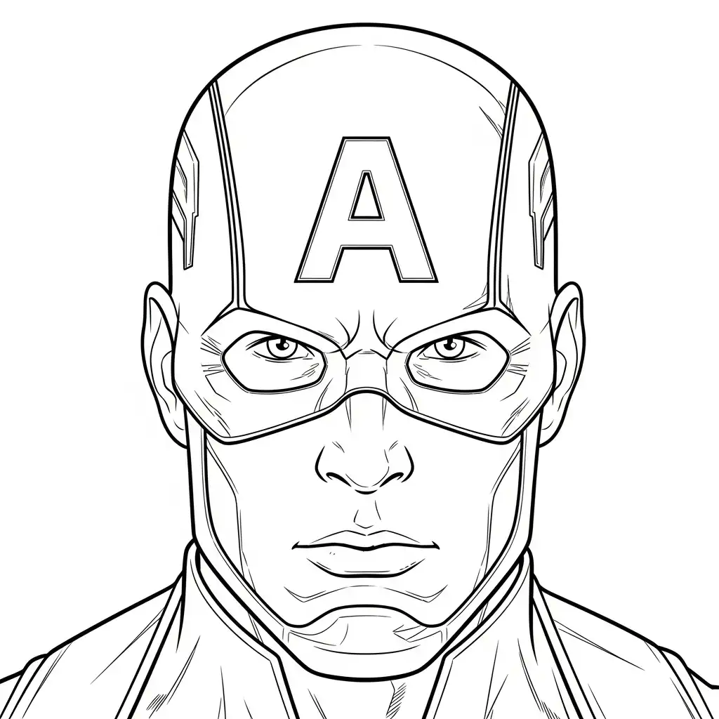Captain America para colorear de para niños