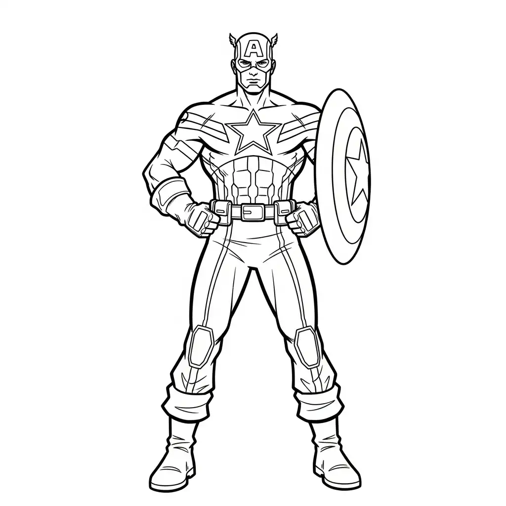 Captain America para dibujar en línea