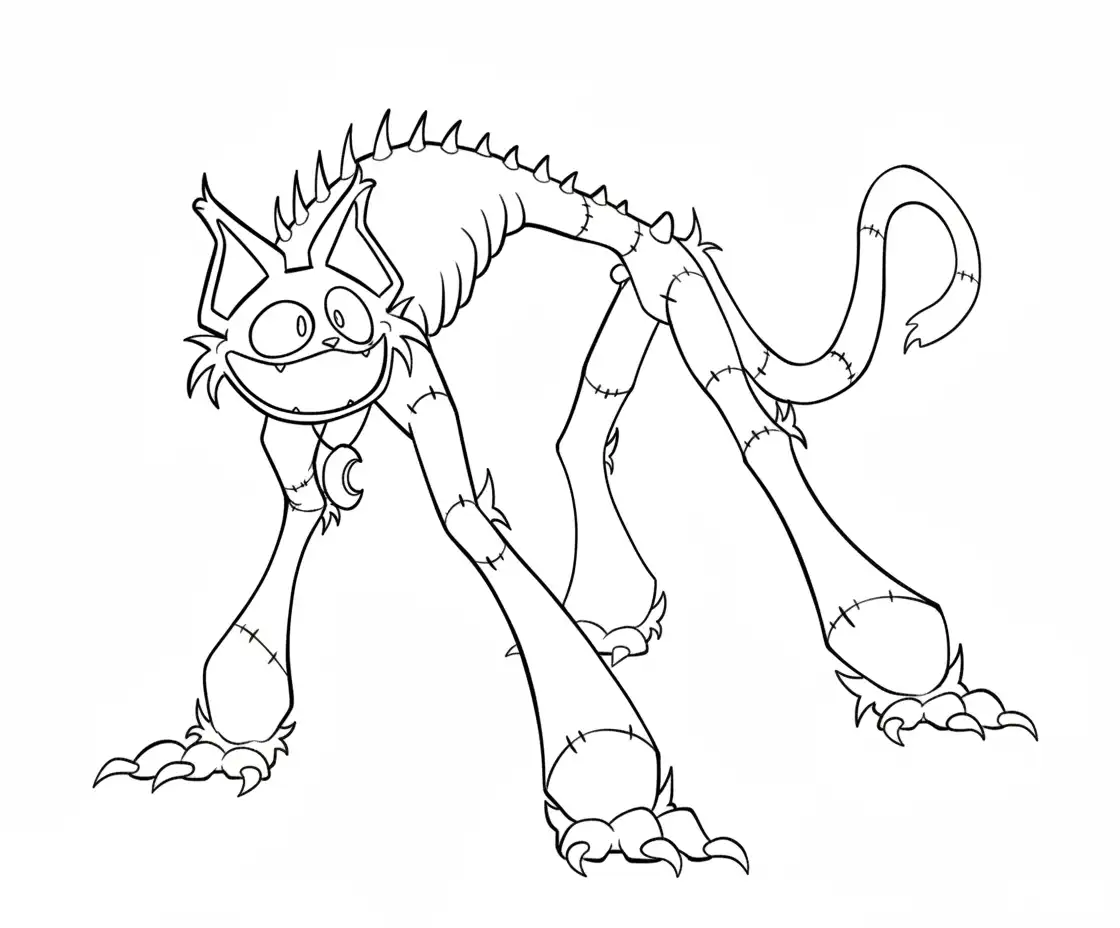 Catnap para colorear para imprimir kawaii