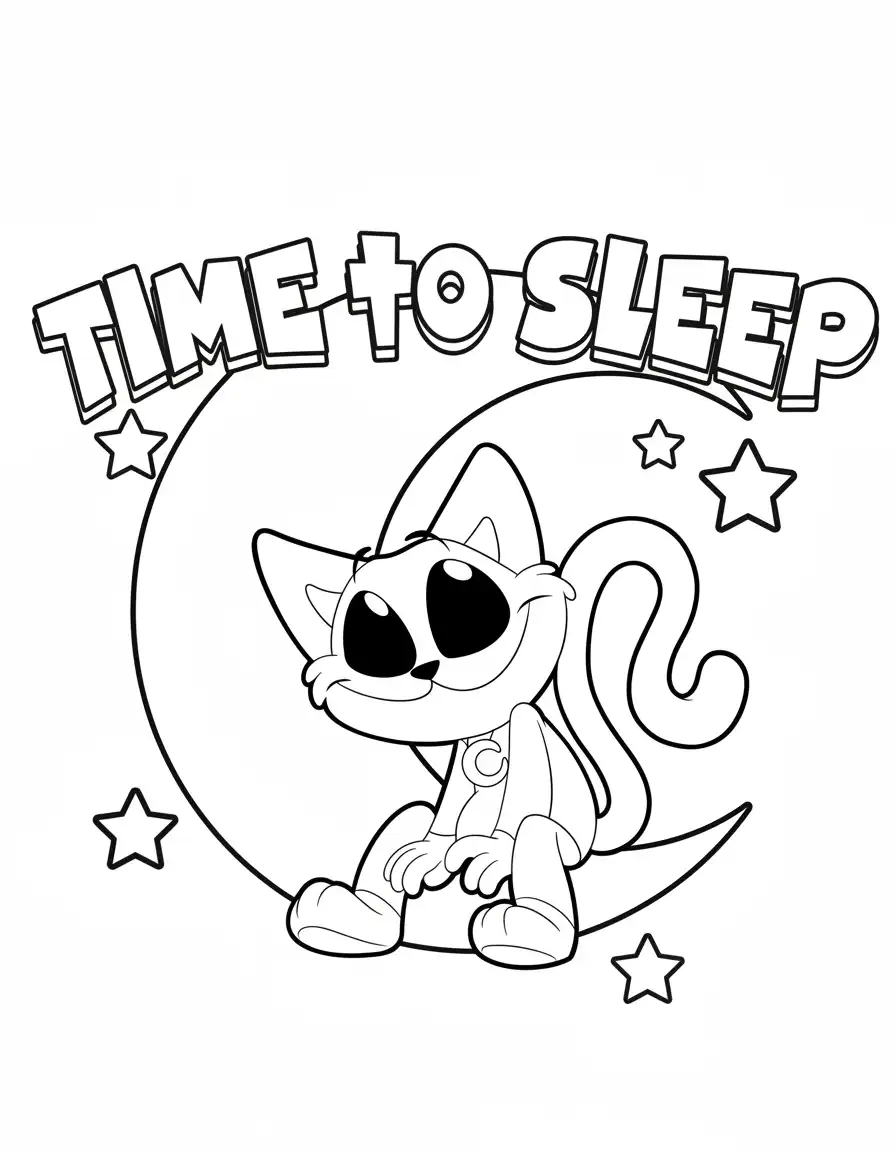 Catnap para colorear para imprimir para niño de 10 años