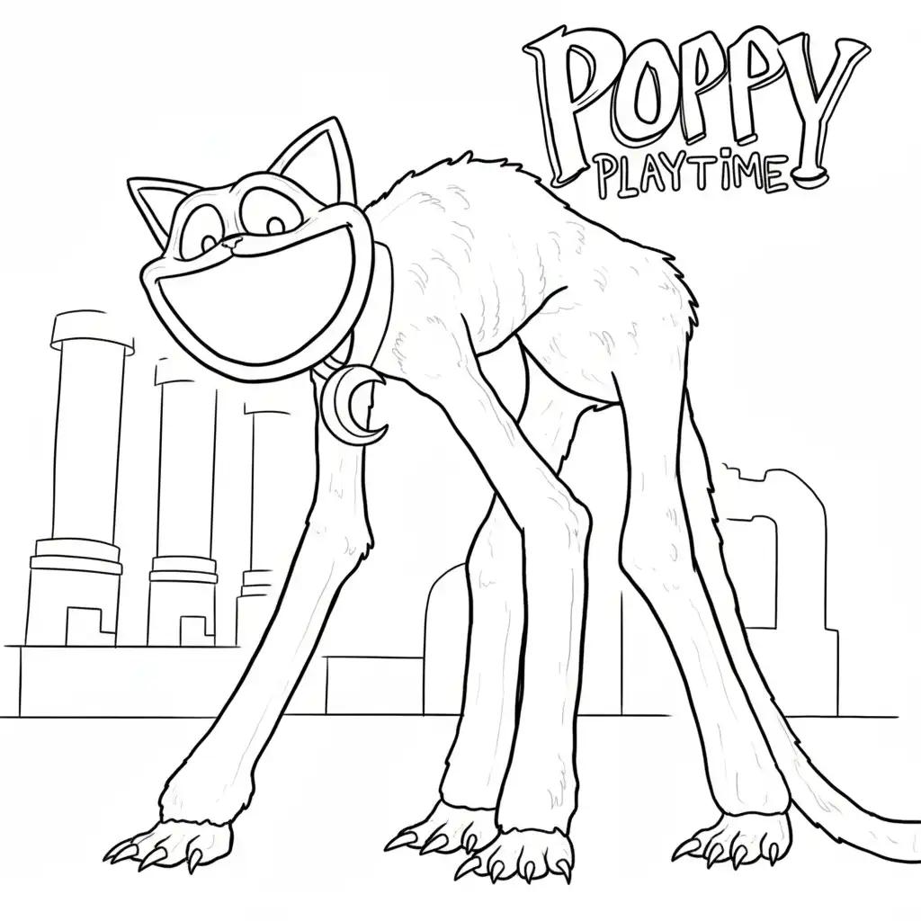 Catnap para colorear para imprimir para niño de 8 años