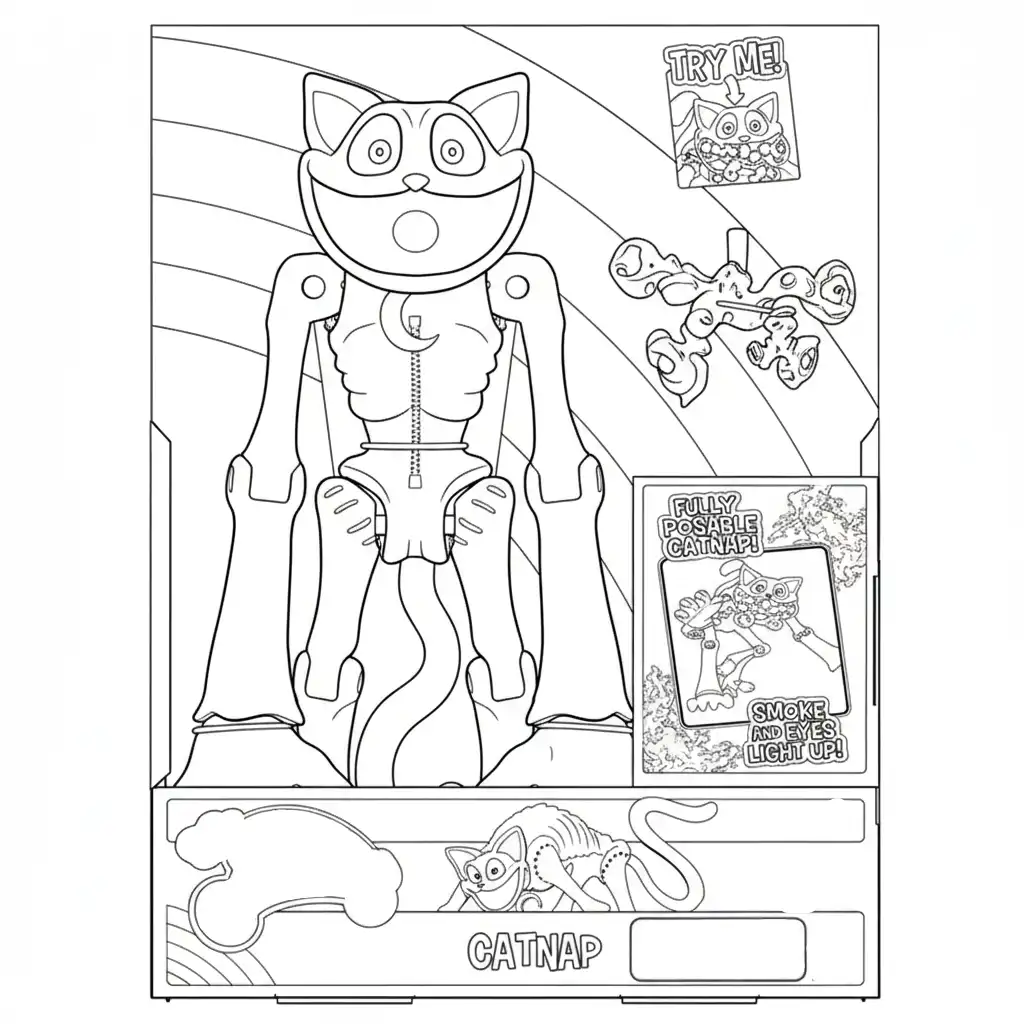 Catnap para colorear para niños para descargar