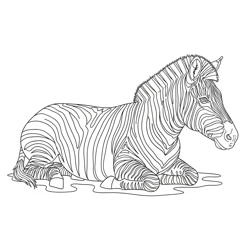 Cebra para colorear para niño