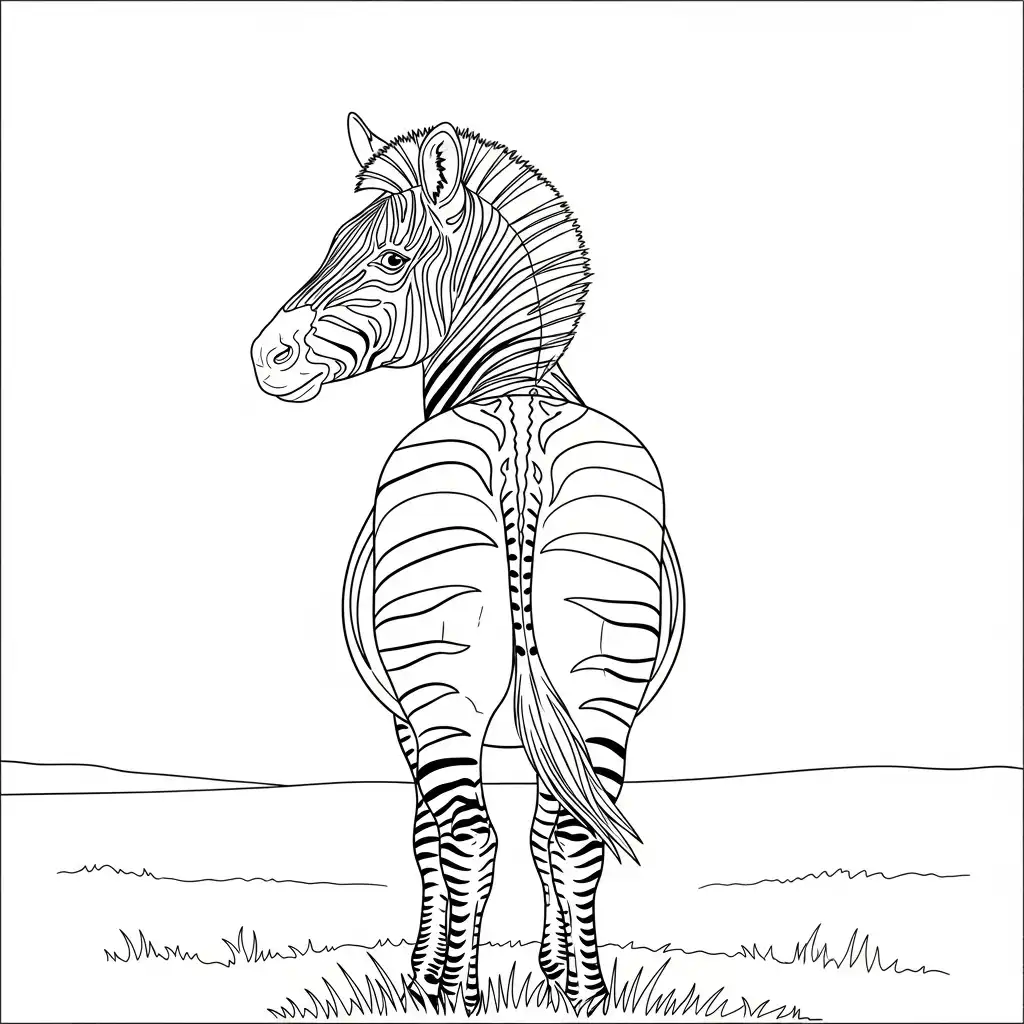 Cebra para colorear en línea para niño