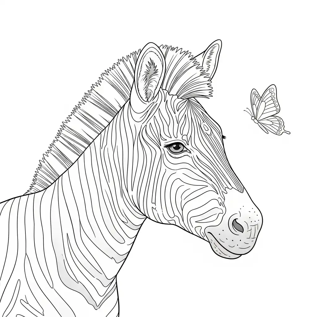 Cebra para colorear gratis en línea