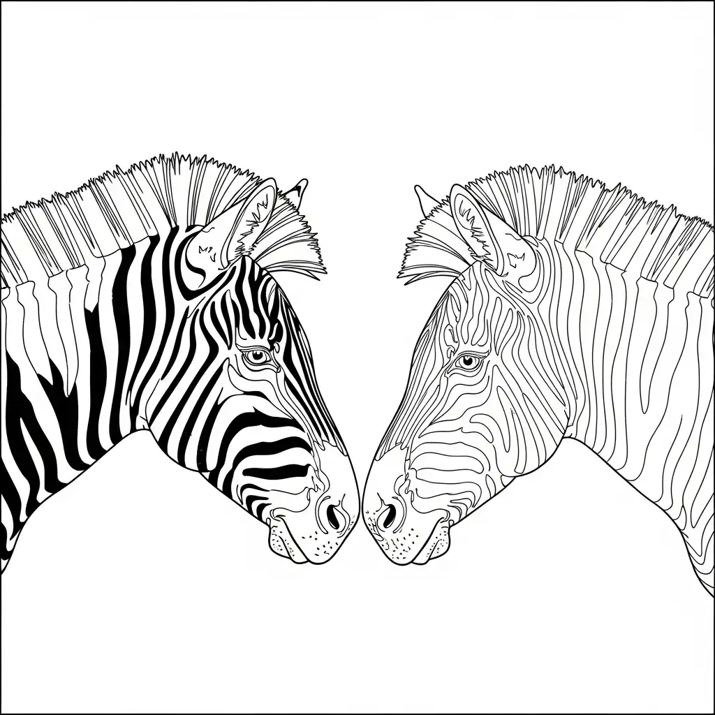 Cebra para colorear para imprimir para niños