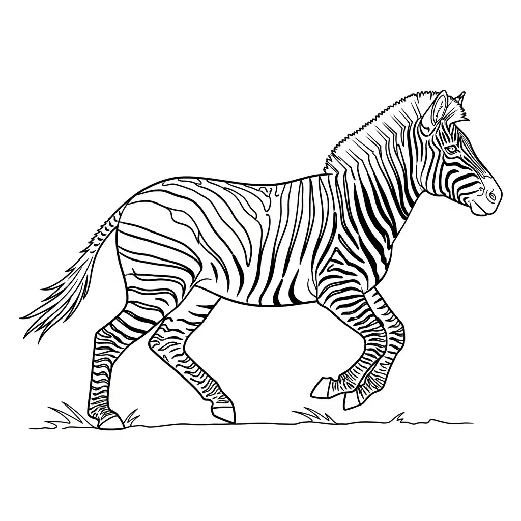 Cebra para colorear gratis para niños
