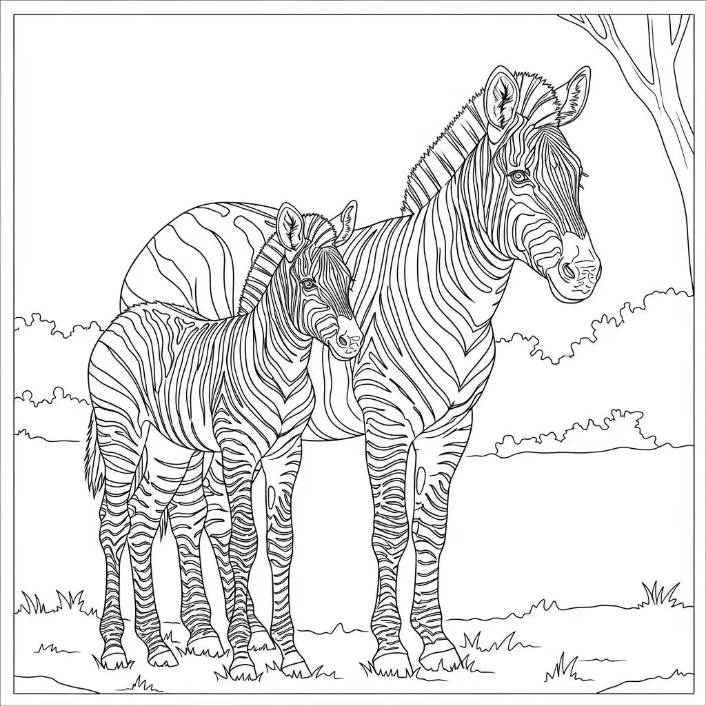 Cebra para colorear gratis para imprimir