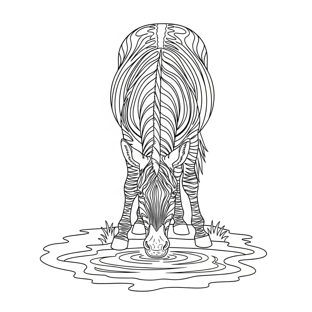 Cebra para colorear para imprimir para niño de 2 años