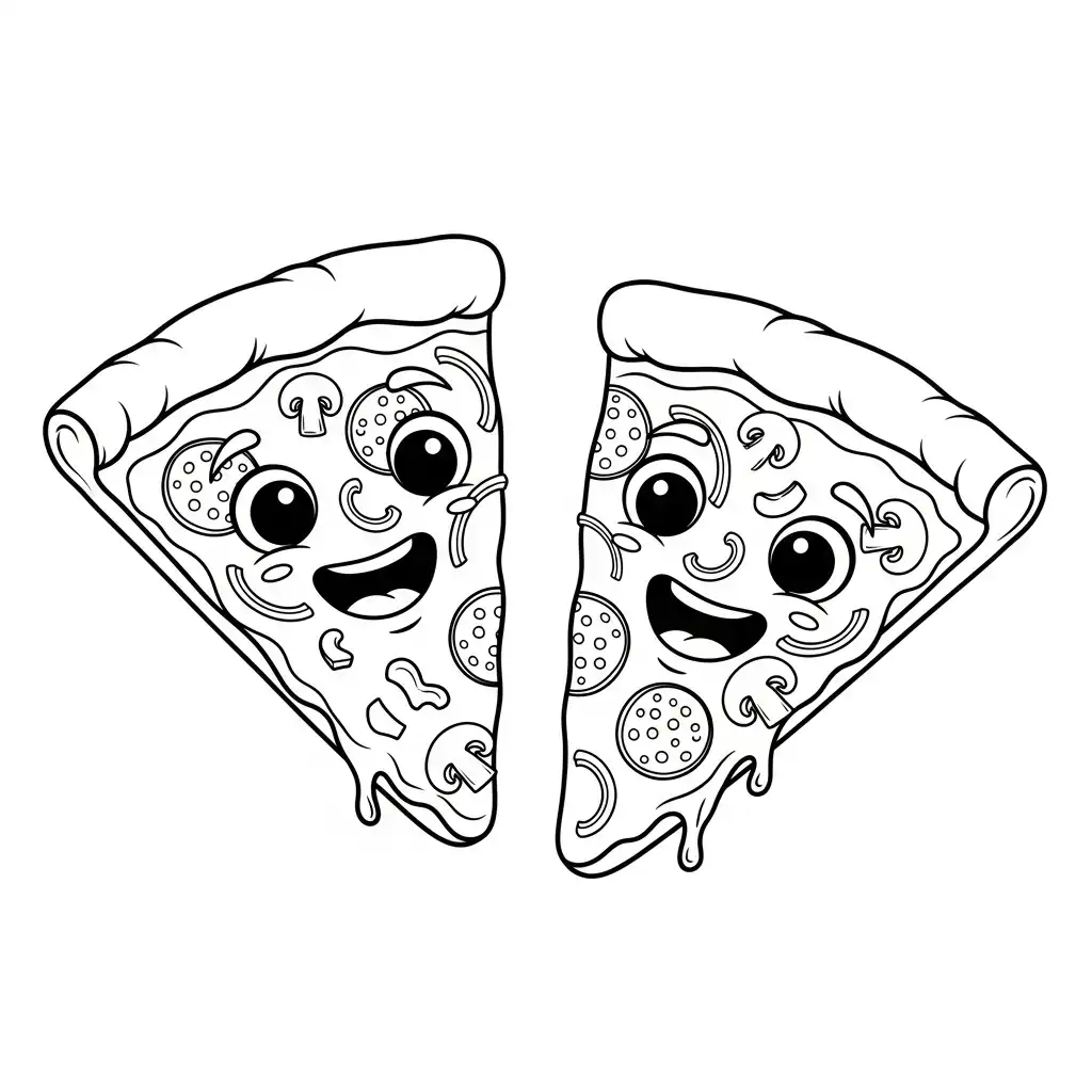 Comida Chatarra para colorear para niño de 6 años