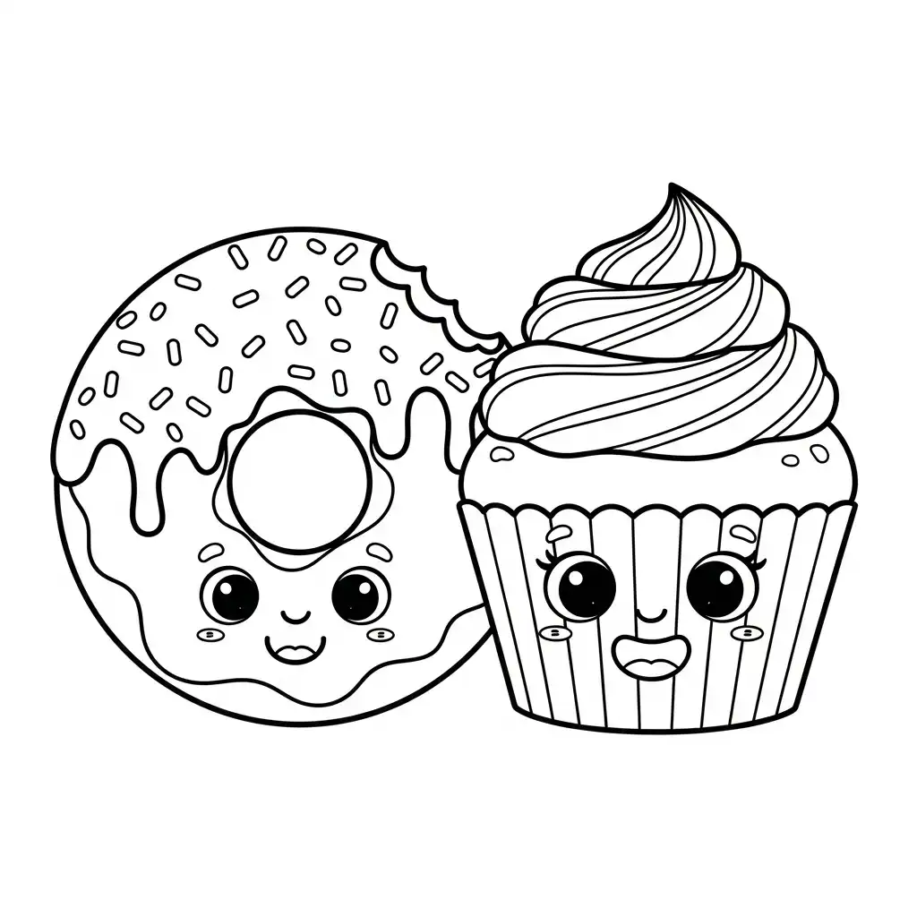 Comida Chatarra para colorear para imprimir para niños