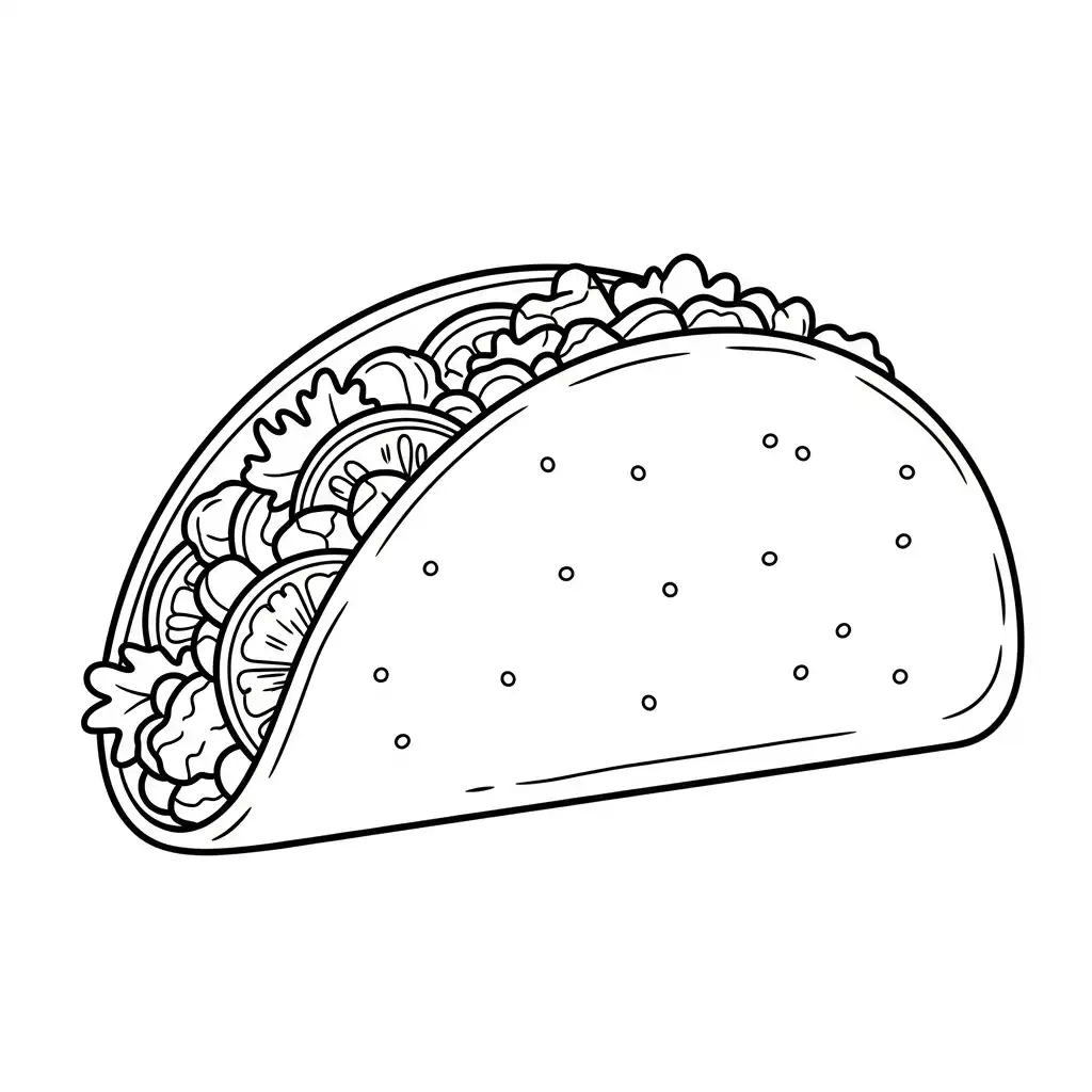 Comida Chatarra para colorear para niño de 6 años 1