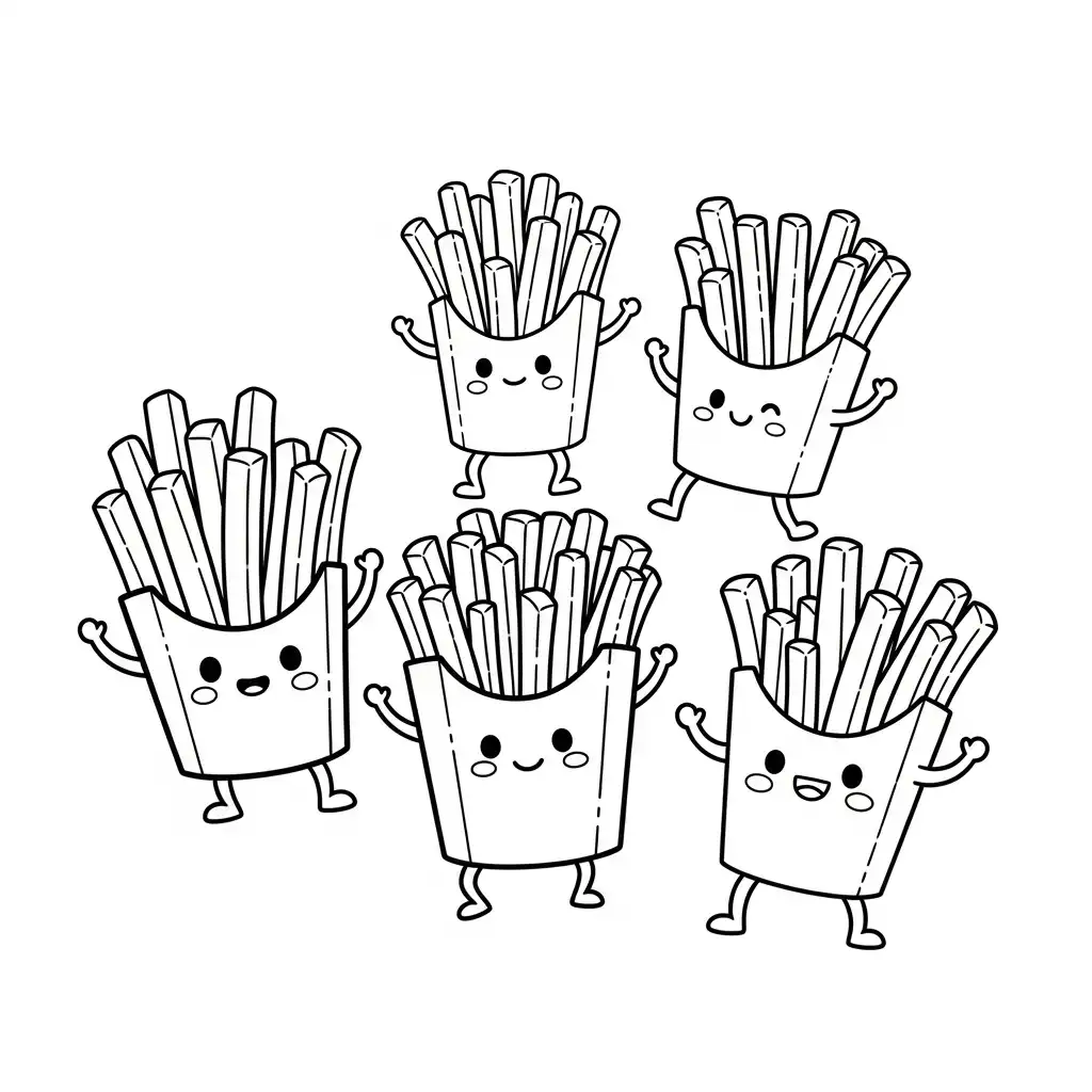 Comida Chatarra para colorear para imprimir pdf gratis 3