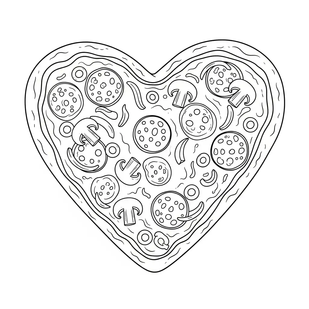 Comida Chatarra para colorear para imprimir para niño de 7 años