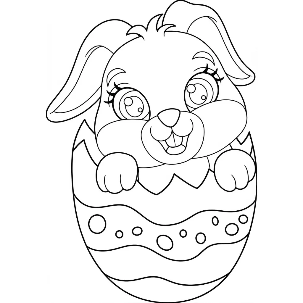 Conejo De Pascua 1 para colorear y dibujos