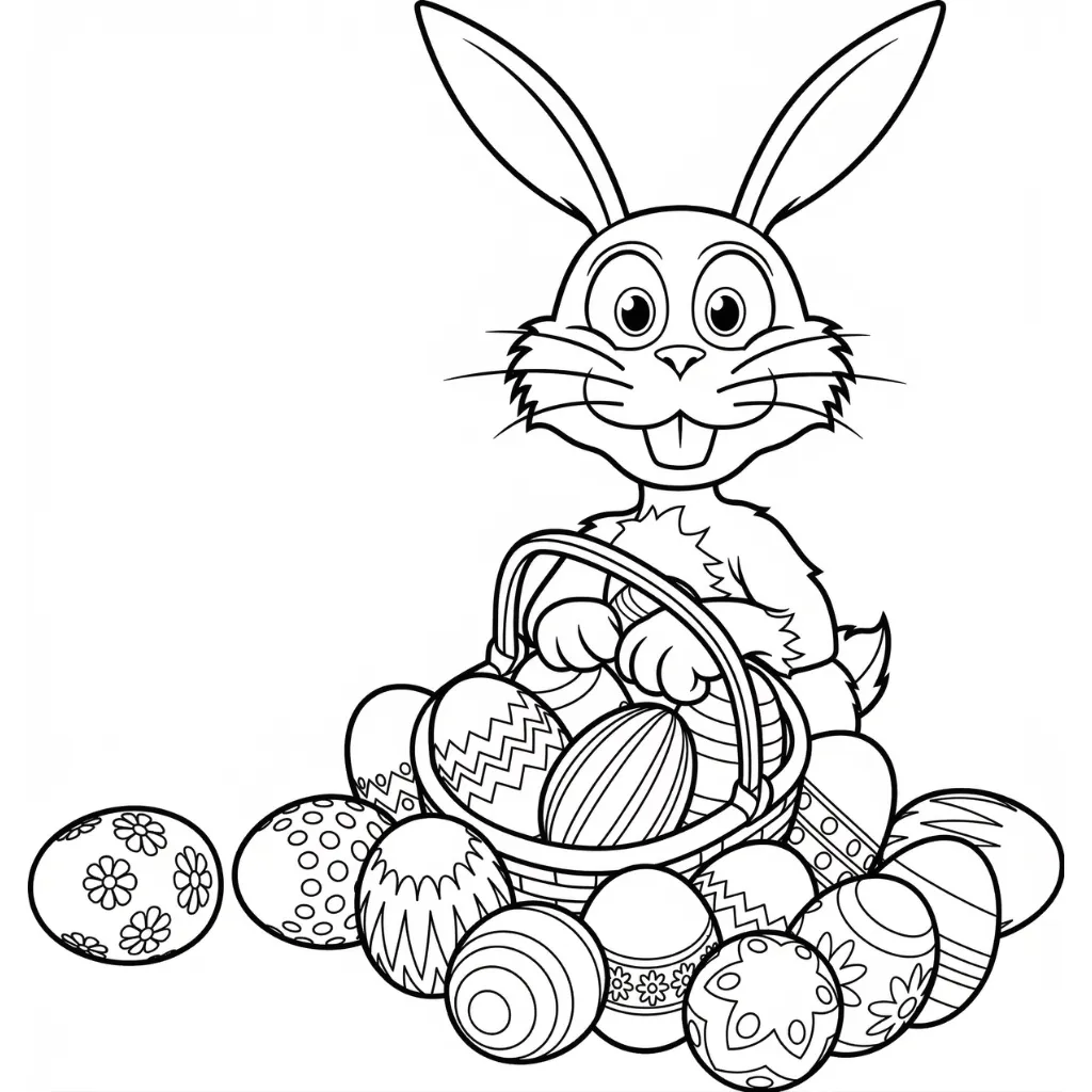 Conejo De Pascua 11 para colorear en línea