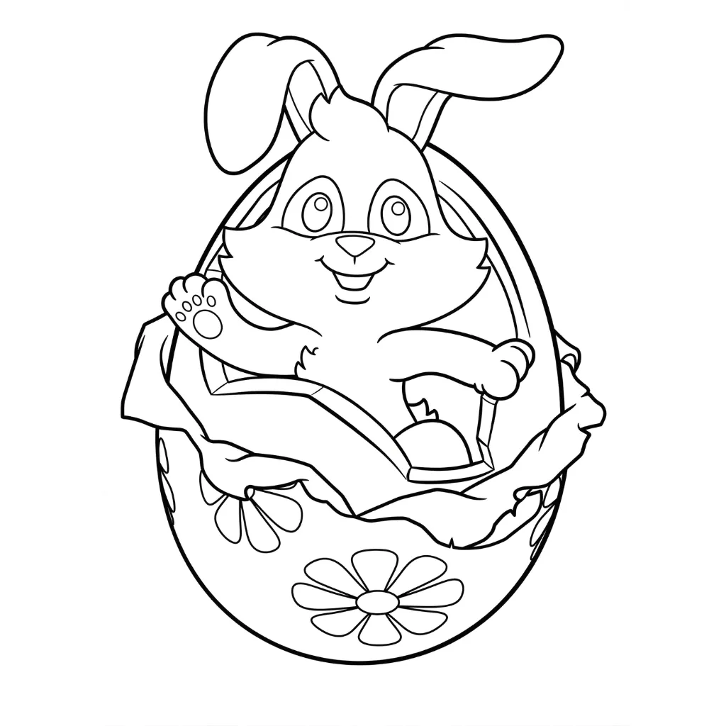 Conejo De Pascua 12 para colorear en línea gratis