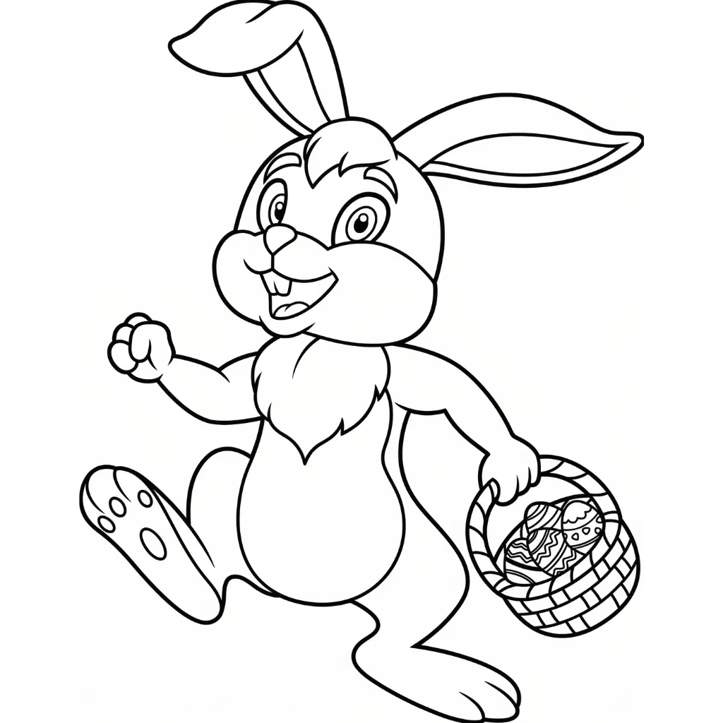 Conejo De Pascua 17 para colorear para niño de 2 años