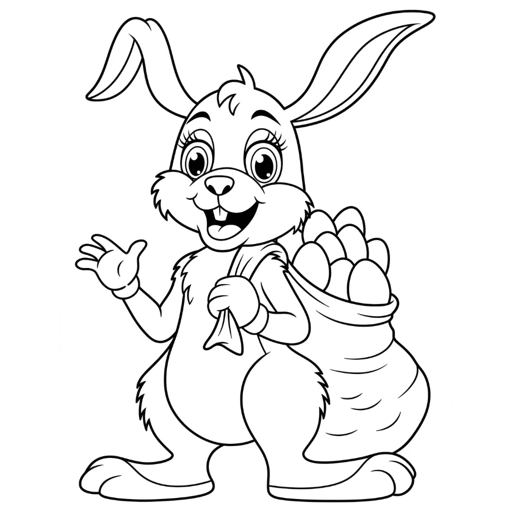 Conejo De Pascua 18 para colorear para imprimir para niño de 12 años