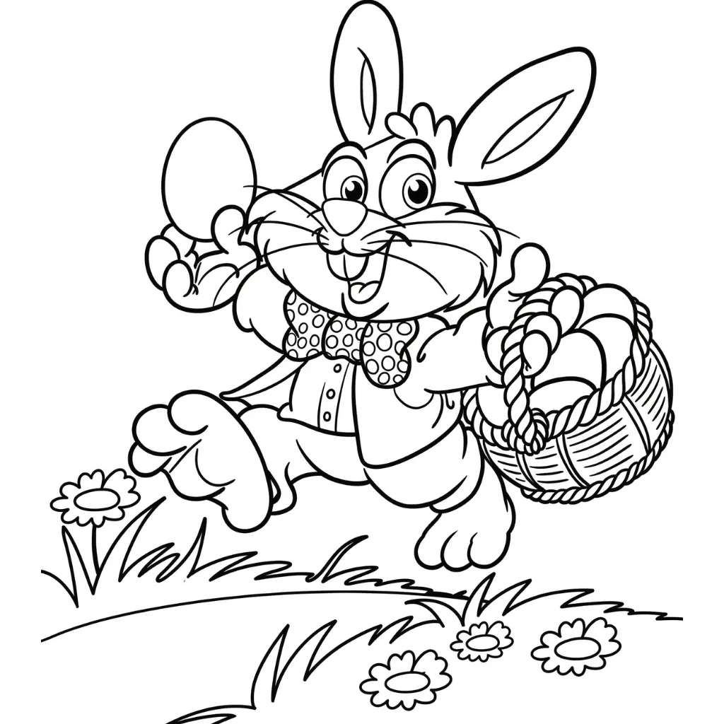 Conejo De Pascua 19 para colorear para imprimir pdf